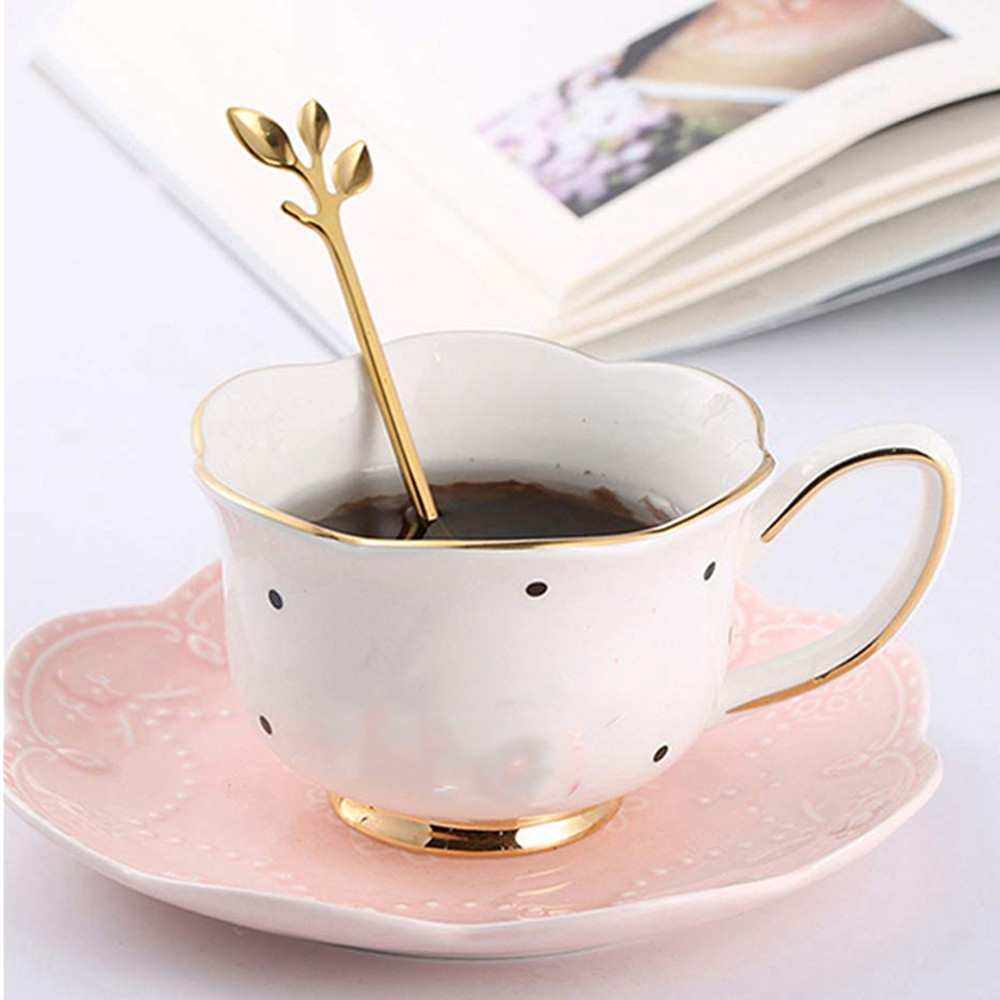 Set di 4 cucchiaini da tè e gelato, cucchiaini da dessert retrò, cucchiaini da caffè espresso, posate, stoviglie da cucina, 1 set da 8 pezzi_voghion.com