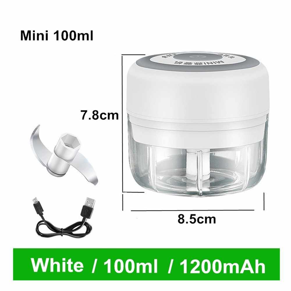 100ml Wireless Electric Garlic Masher Press Stirrer Chopper Vegetable Kitchen Garlic Egg Potato Meat Shred Portable Masher_voghion.com