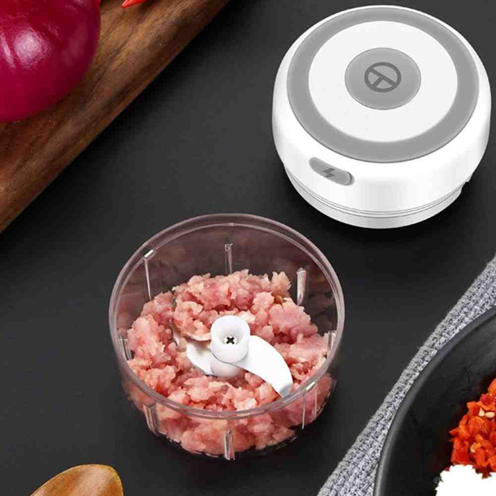 100ml Wireless Electric Garlic Masher Press Stirrer Chopper Vegetable Kitchen Garlic Egg Potato Meat Shred Portable Masher_voghion.com