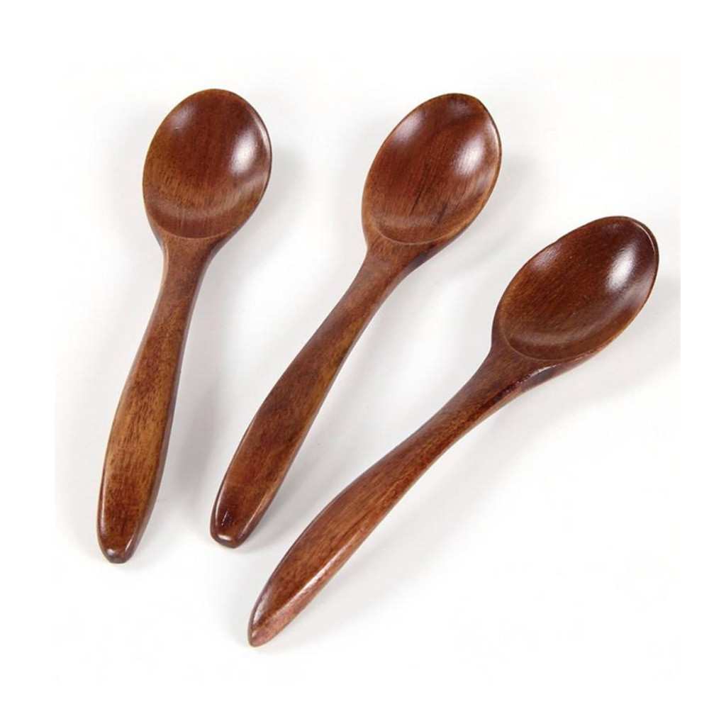 4Pcs Wooden Spoon Bamboo Kitchen Cooking Dining Soup Tea Honey Coffee Utensil Tools Natural Environmental Tableware Spoon_voghion.com