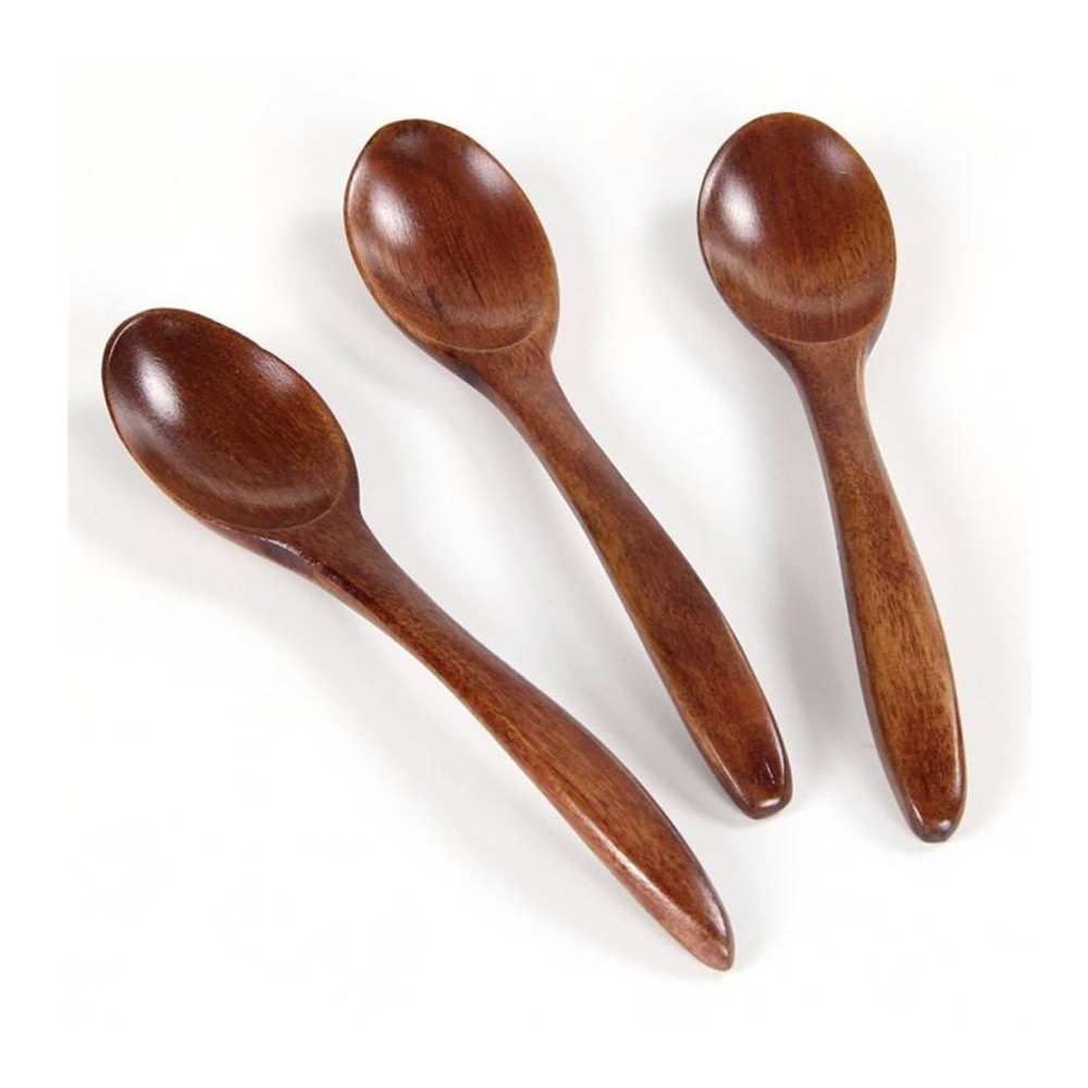4Pcs Wooden Spoon Bamboo Kitchen Cooking Dining Soup Tea Honey Coffee Utensil Tools Natural Environmental Tableware Spoon_voghion.com