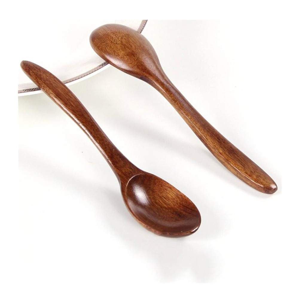 4Pcs Wooden Spoon Bamboo Kitchen Cooking Dining Soup Tea Honey Coffee Utensil Tools Natural Environmental Tableware Spoon_voghion.com