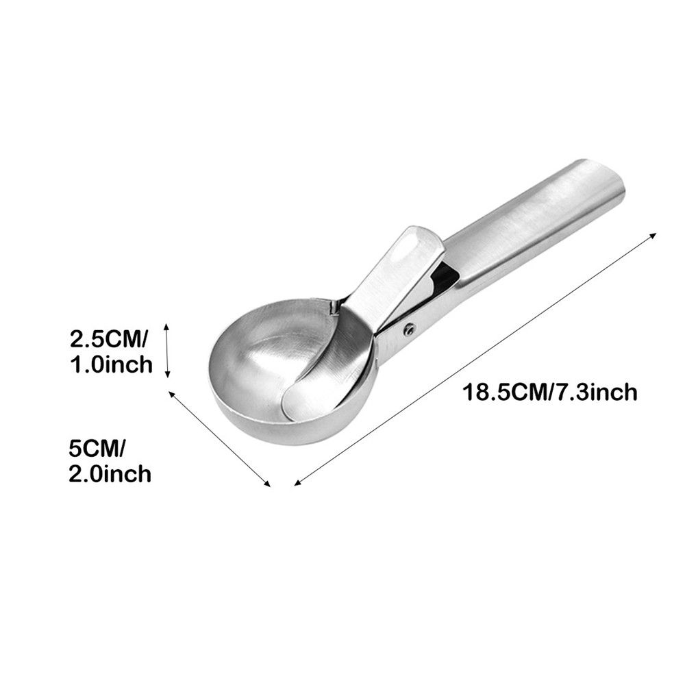 Glasskopa i rostfritt stål hållbar glassked för efterrätter_voghion.com