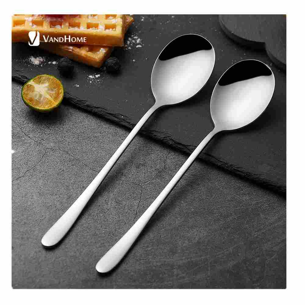 3Set Long Handle Soup Spoon Stainless Steel Dinner Spoon Set Kitchen Accessories Table Spoon Tea Coffee Scoop_voghion.com
