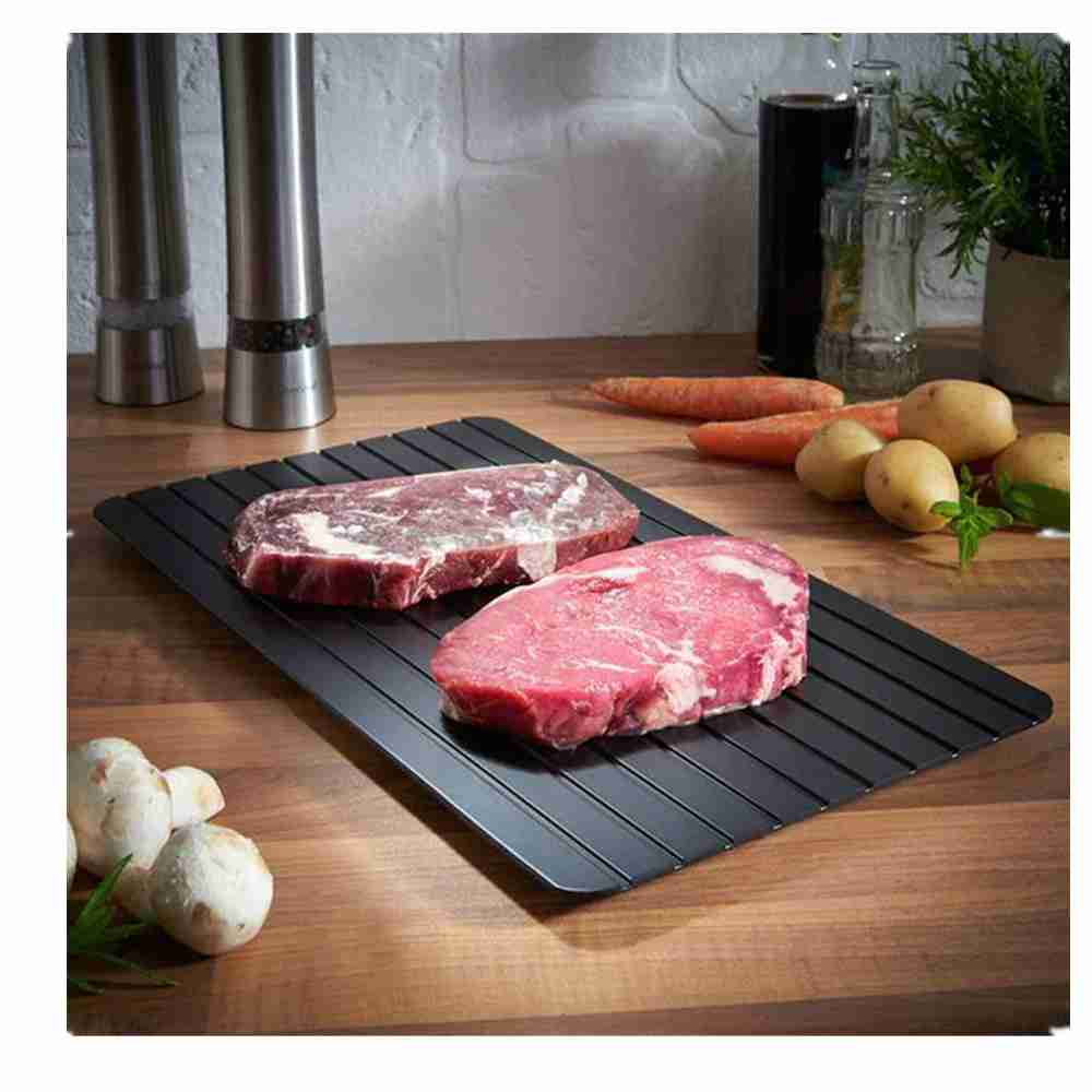 Fast Aluminum Defrosting Tray Thaw Board Frozen Food Fruit Fish Meat Quick Thawing Plate Defrost Kitchen Gadget Tool_voghion.com