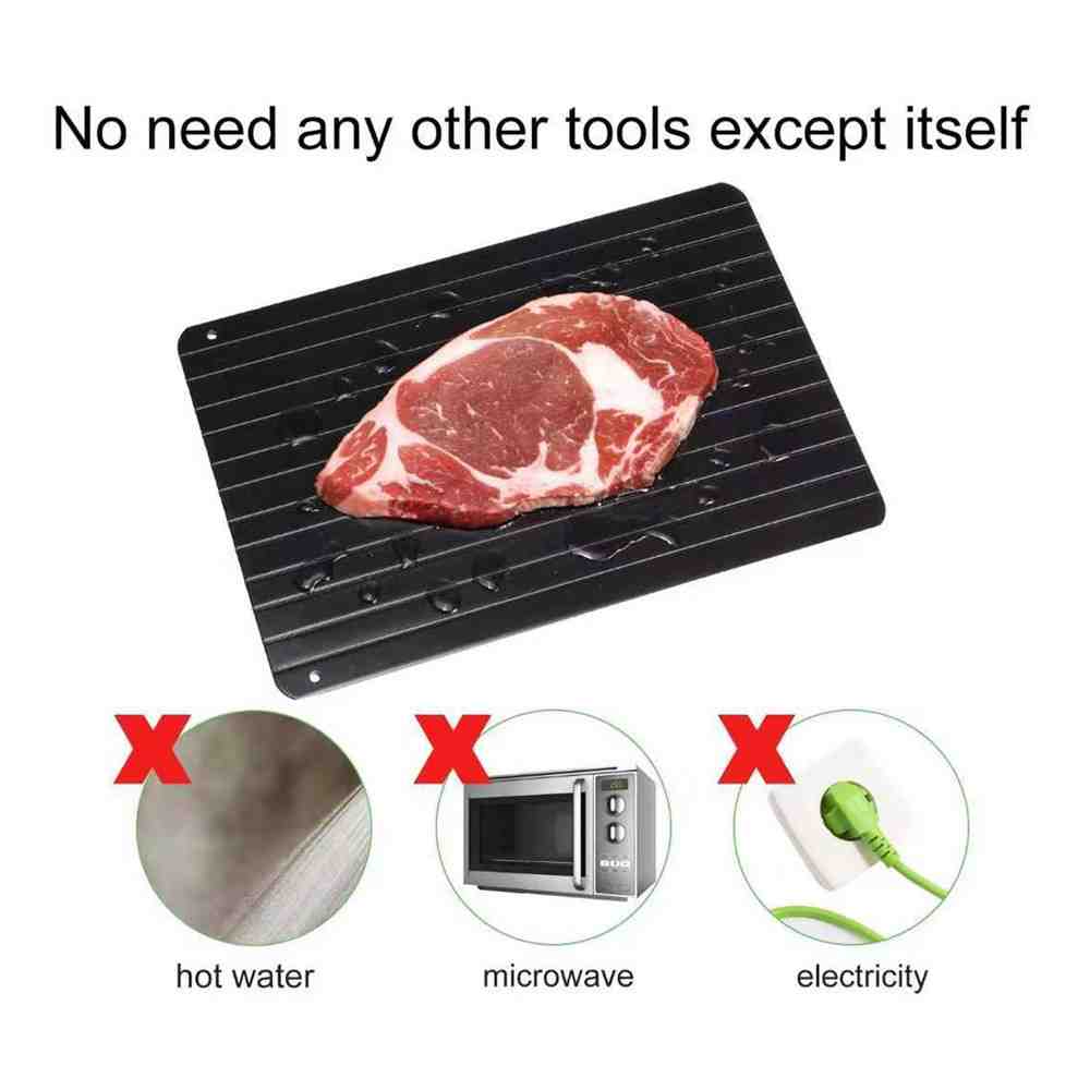 Fast Aluminum Defrosting Tray Thaw Board Frozen Food Fruit Fish Meat Quick Thawing Plate Defrost Kitchen Gadget Tool_voghion.com