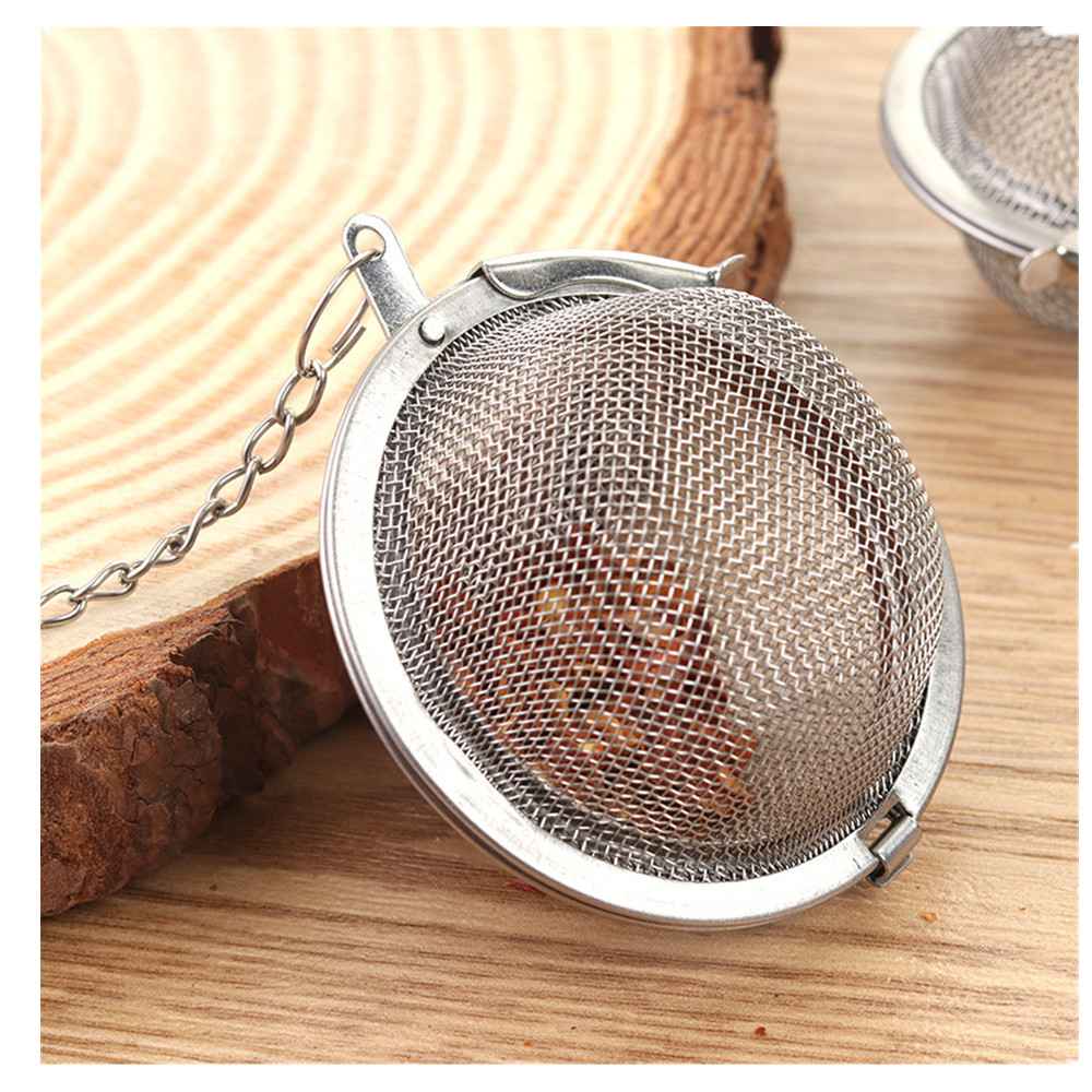 10pcs Stainless Steel Tea Infuser Sphere Locking Spice Tea Ball Strainer Mesh Infuser Tea Filter Strainers Kitchen Tools_voghion.com