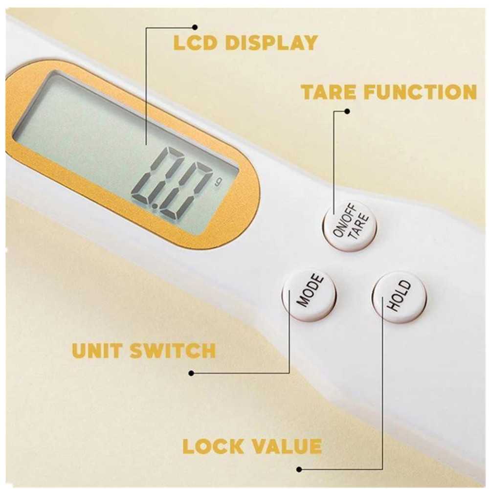 Digital Scale Spoon LCD Display Electronic Measuring Spoon Detachable Weighing Spoon 500g/0.1g_voghion.com