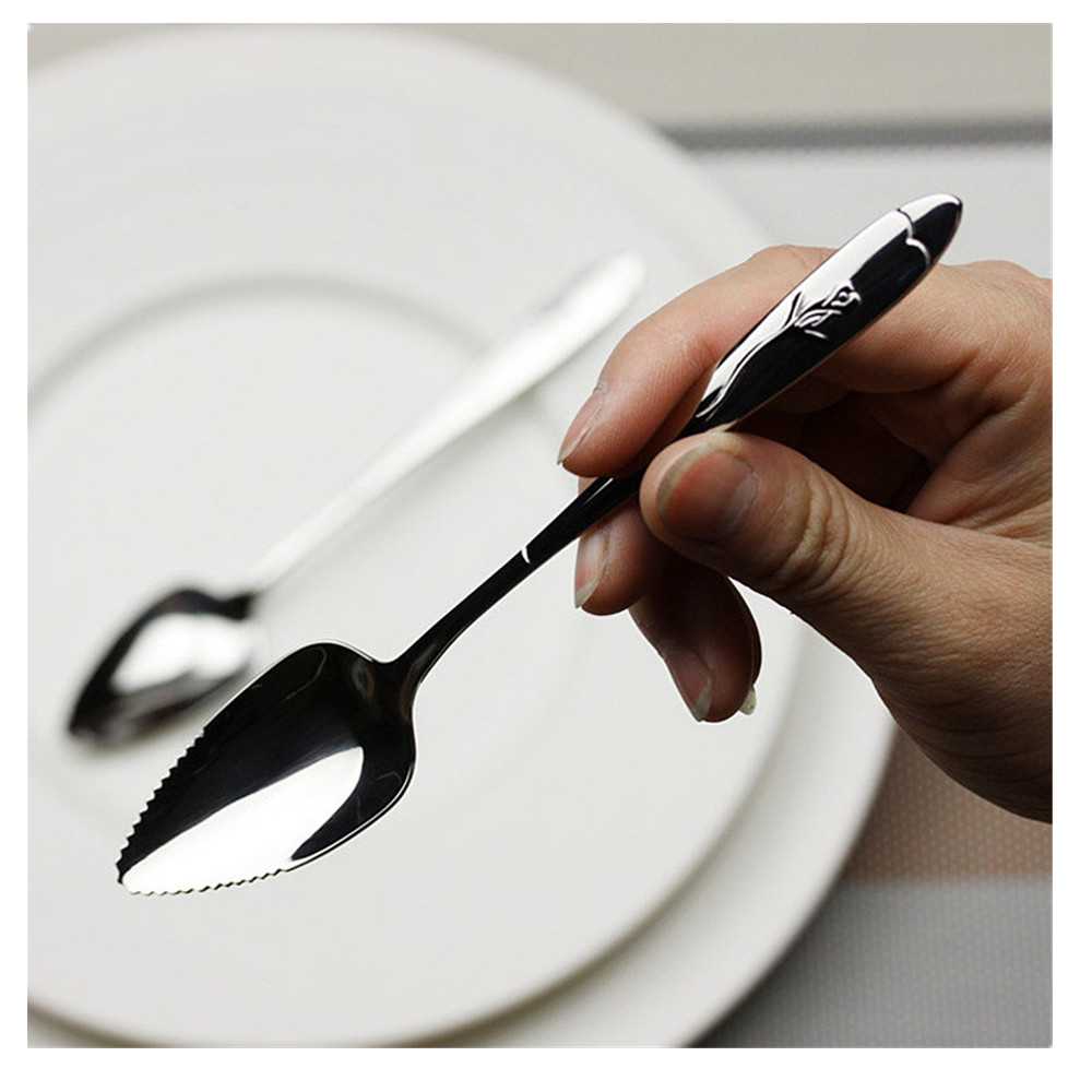 10Pcs Long Handle Stainless Steel Spoons Fruit Grapefruit Spoon Mirror Polishing Dessert Coffee Stirring Spoons Tea Spoons 17cm_voghion.com