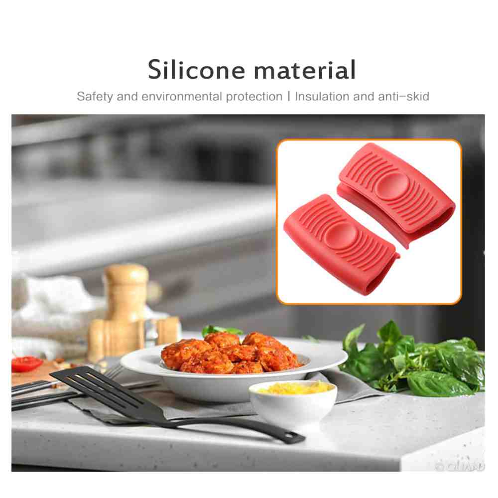 3er-Set Silikon-Ofenhandschuhe mit Hitzeisolierung, Topflappen, Topfgriffen und Anti-Heiß-Topfclips – Küchenhelfer und Zubehör_voghion.com