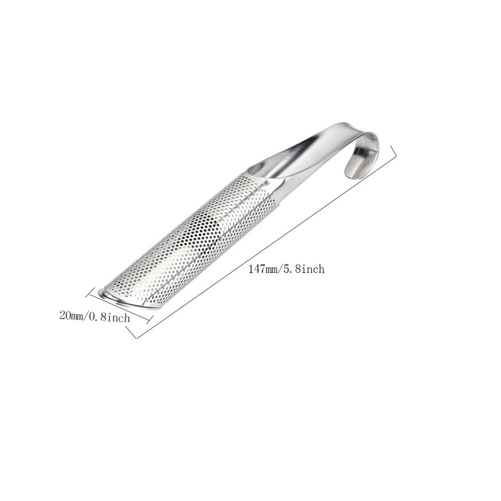 2Pcs Kitchen Accessories New Tea Strainer Amazing Stainless Steel Infuser Pipe Design Touch Feel Holder Tool Tea Spoon Infuser Filter_voghion.com
